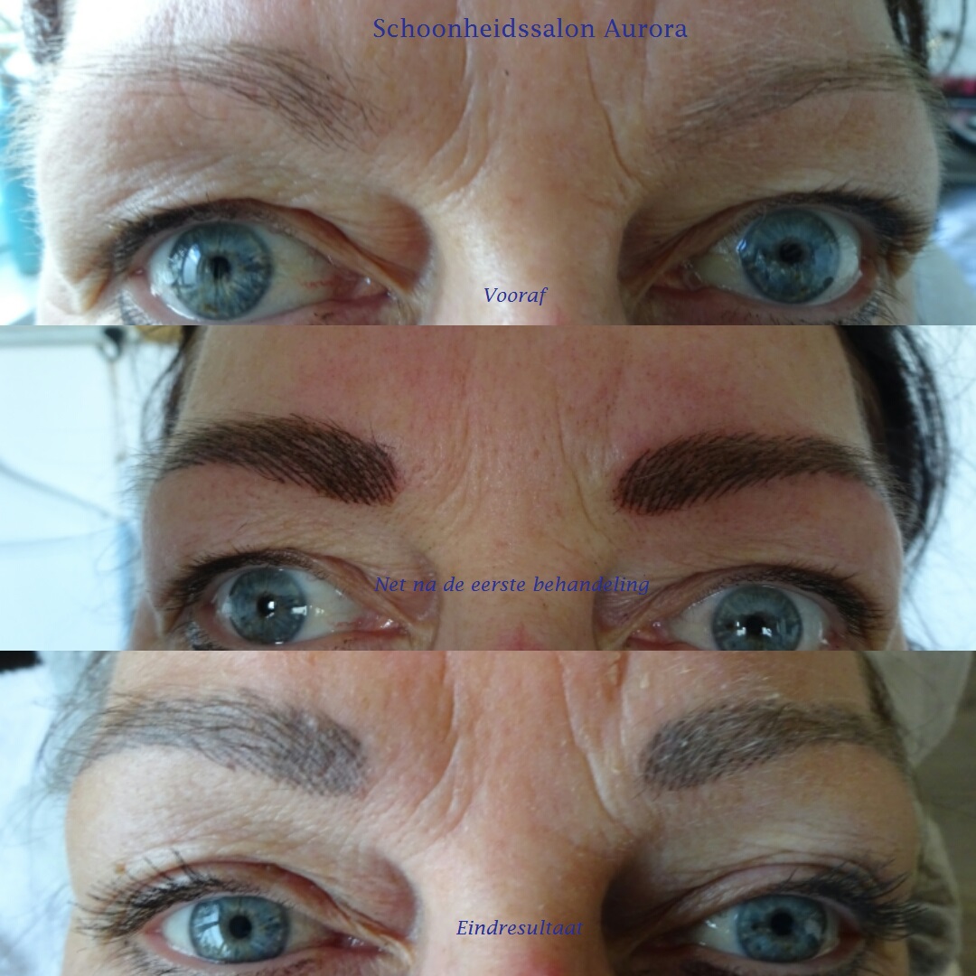Permanente make-up wenkbrauwen bij Salon Aurora